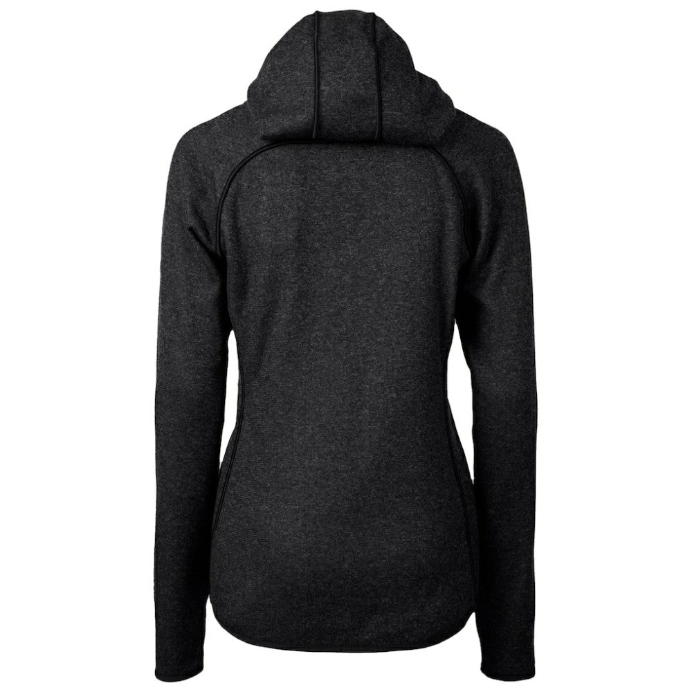 Los Angeles Dodgers Cutter & Buck Women's City Connect Mainsail Full-Zip Hooded Jacket Heather Charcoal