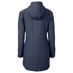 Chicago Cubs Cutter & Buck Women's City Connect Rainier PrimaLoft Eco Insulated Hooded Long Coat Anthracite