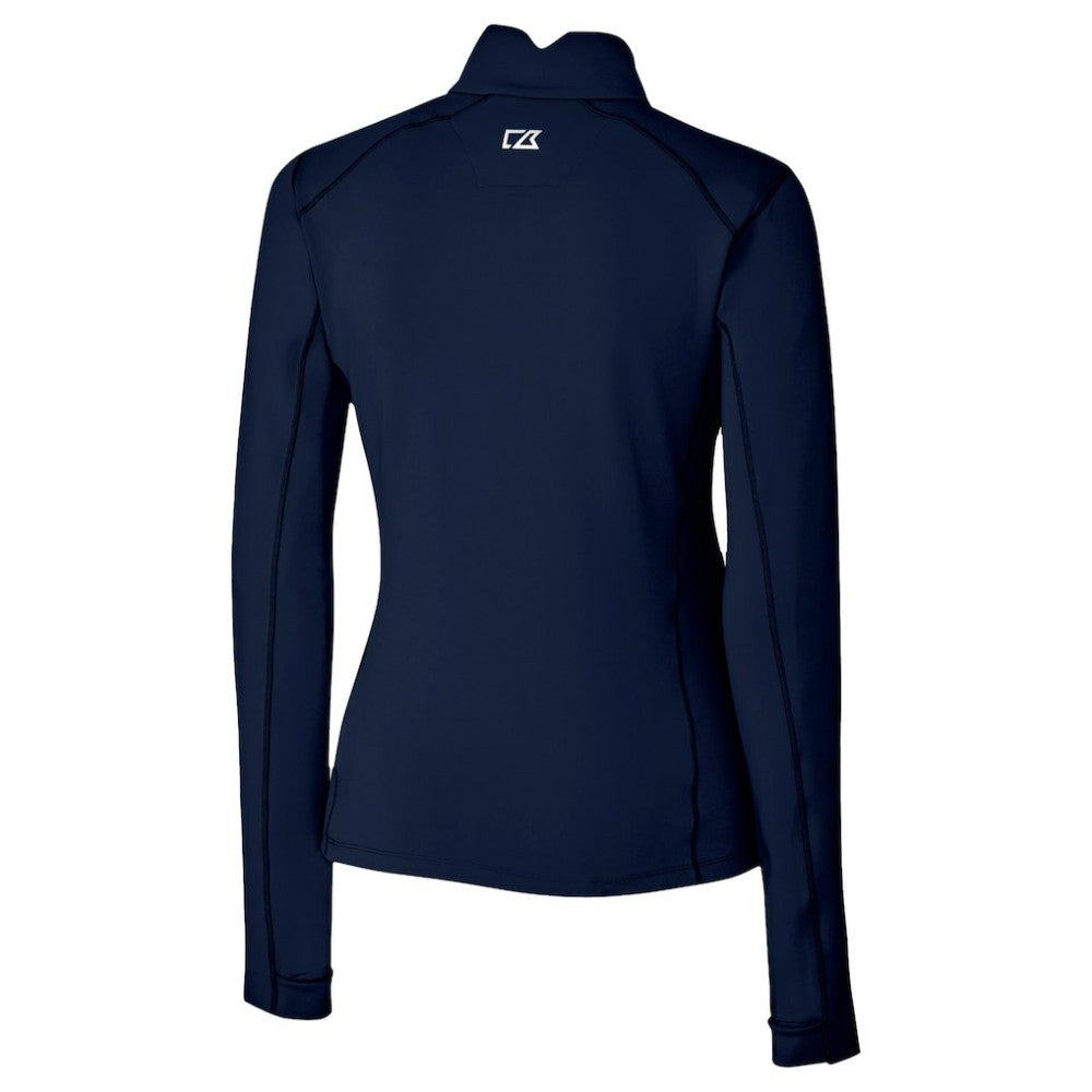 Chicago Cubs Cutter & Buck Women's City Connect Traverse Stretch Quarter-Zip Pullover Top Navy