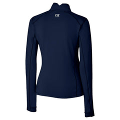 Chicago Cubs Cutter & Buck Women's City Connect Traverse Stretch Quarter-Zip Pullover Top Navy