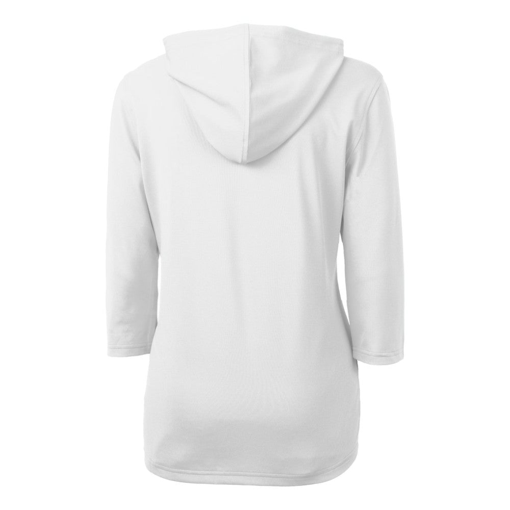 Chicago Cubs Cutter & Buck Women's City Connect Virtue Eco Pique Recycled Half-Zip Pullover Hoodie White