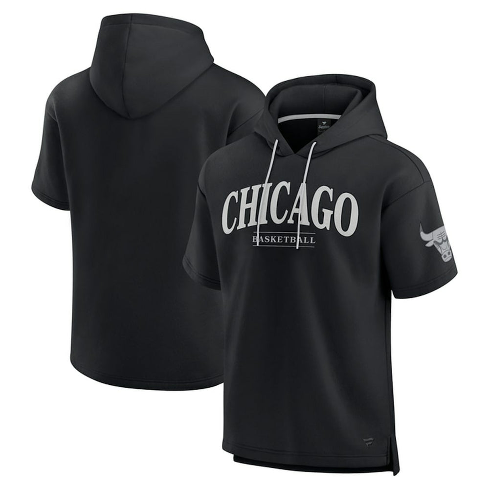Chicago Bulls Elements Ready Short Sleeve Pullover Hoodie - Black sale