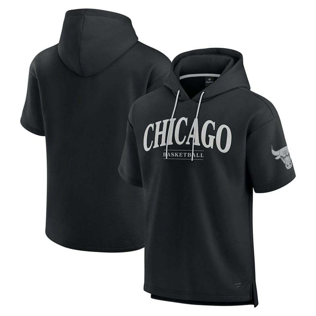 Chicago Bulls Elements Ready Short Sleeve Pullover Hoodie - Black sale