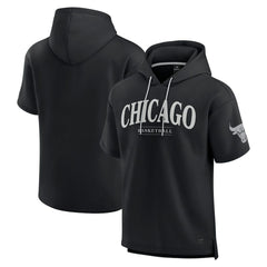Chicago Bulls Elements Ready Short Sleeve Pullover Hoodie - Black sale