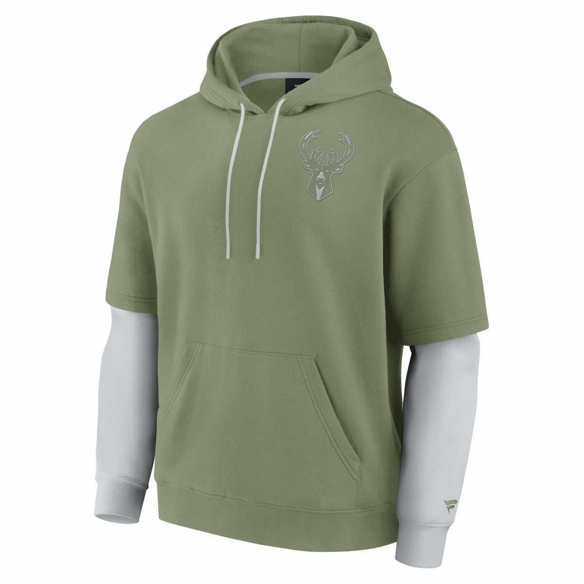 Milwaukee Bucks Elements Sleek Pullover Hoodie - Olive shop