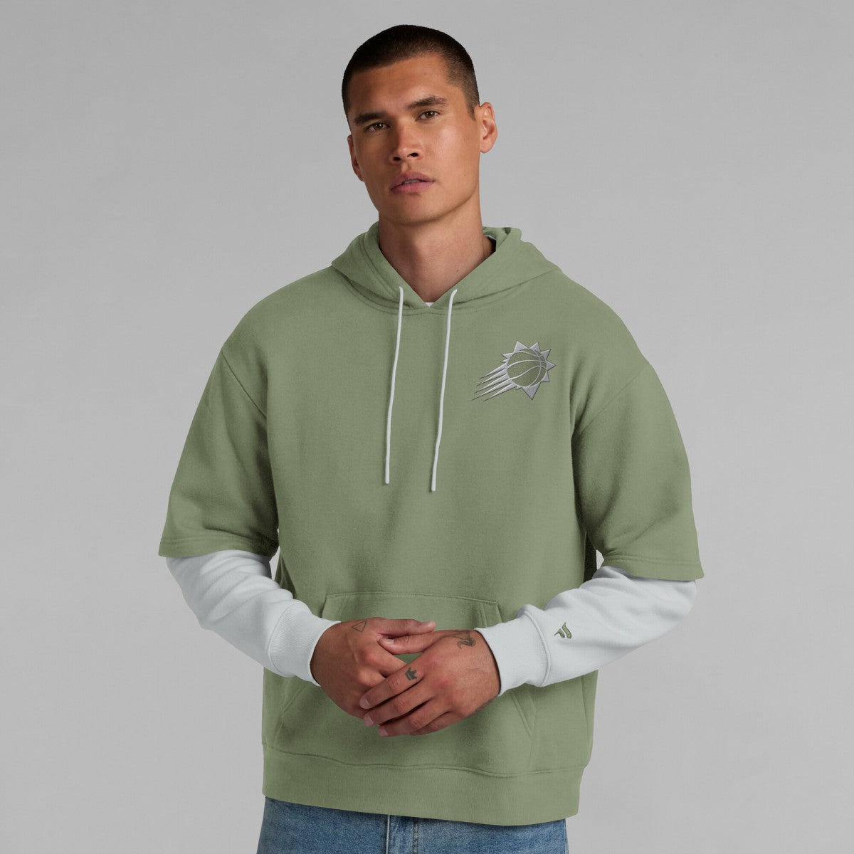 Phoenix Suns Elements Sleek Pullover Hoodie - Olive discount