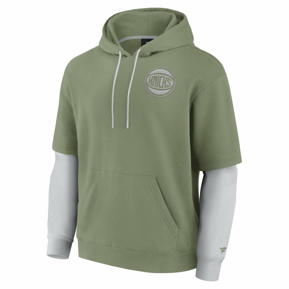 New York Knicks Elements Sleek Pullover Hoodie - Olive outlet