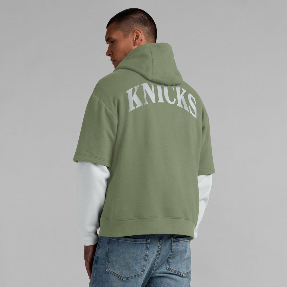 New York Knicks Elements Sleek Pullover Hoodie - Olive outlet
