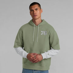 Philadelphia 76ers Elements Sleek Pullover Hoodie - Olive outlet
