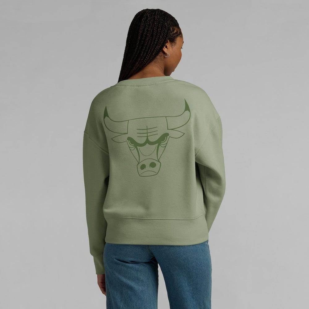 Chicago Bulls Women's Elements Flow Pullover Sweatshirt sale - Olive for sale