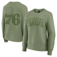 Philadelphia 76ers Women's Elements Flow Pullover Sweatshirt - Olive outlet