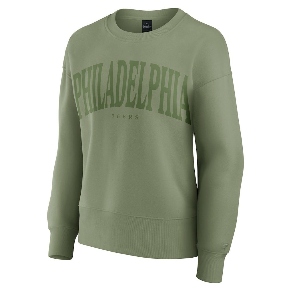 Philadelphia 76ers Women's Elements Flow Pullover Sweatshirt - Olive outlet