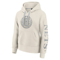 Brooklyn Nets Women's Elements Next Pullover Hoodie - Cream outlet