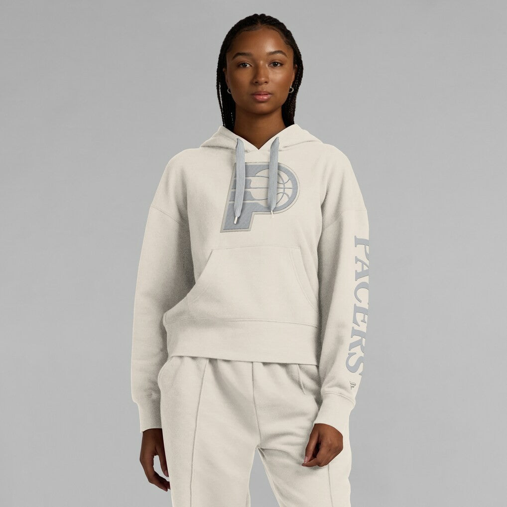 Indiana Pacers Women's Elements Next Pullover Hoodie - Cream outlet