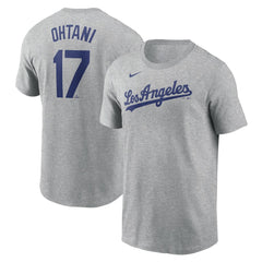 Shohei Ohtani Los Angeles Dodgers 2024 Fuse Name & Number T-Shirt - Gray