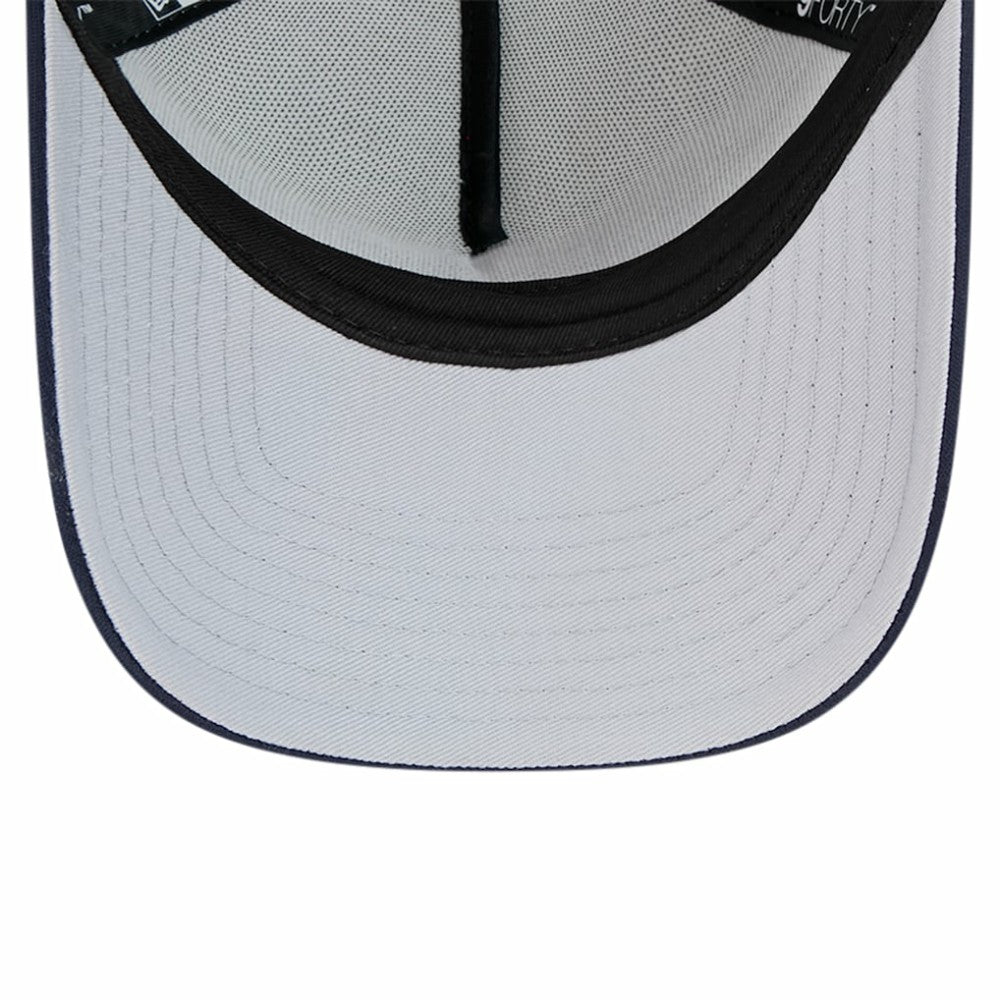 New York Yankees Retro Wordmark 9FORTY A-Frame Trucker Adjustable Hat White
