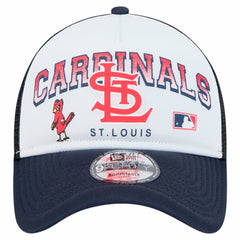 St. Louis Cardinals Retro Wordmark 9FORTY A-Frame Trucker Adjustable Hat White