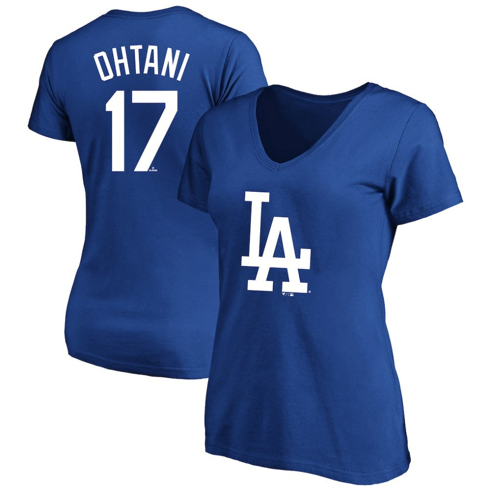 Shohei Ohtani Los Angeles Dodgers Women's Plus Size Name & Number T-Shirt Royal