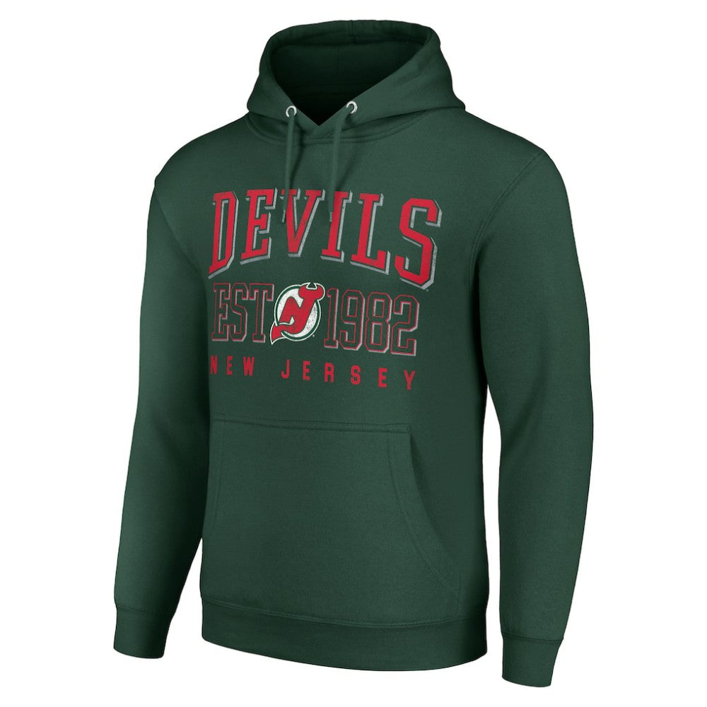 New Jersey Devils Starter Retro Graphic Pullover Hoodie - Green Jerseys