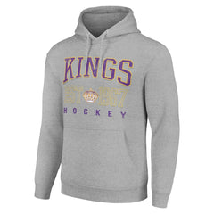 Los Angeles Kings Starter Retro Graphic Pullover Hoodie - Heather Gray Hoodies