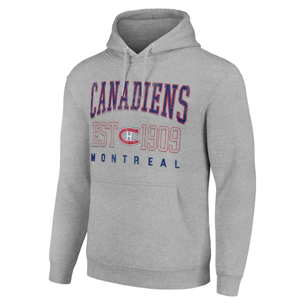Montreal Canadiens Starter Retro Graphic Pullover Hoodie - Heather Gray Hoodies
