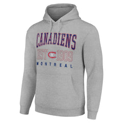 Montreal Canadiens Starter Retro Graphic Pullover Hoodie - Heather Gray Hoodies