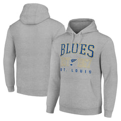St. Louis Blues Starter Retro Graphic Pullover Hoodie - Heather Gray Hoodies