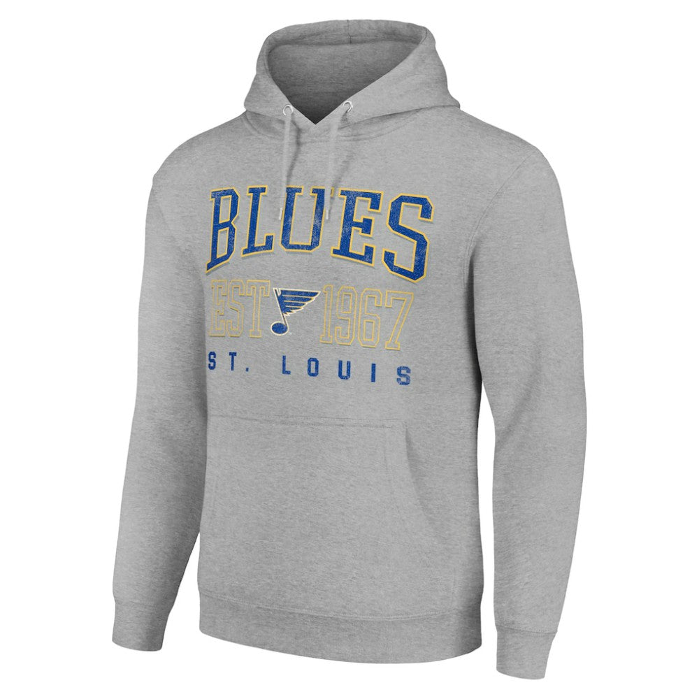 St. Louis Blues Starter Retro Graphic Pullover Hoodie - Heather Gray Hoodies