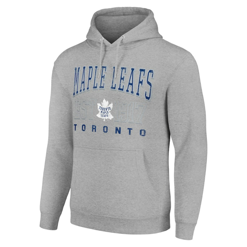 Toronto Maple Leafs Starter Retro Graphic Pullover Hoodie - Heather Gray Hoodies
