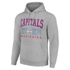 Washington Capitals Starter Retro Graphic Pullover Hoodie - Heather Gray Hoodies