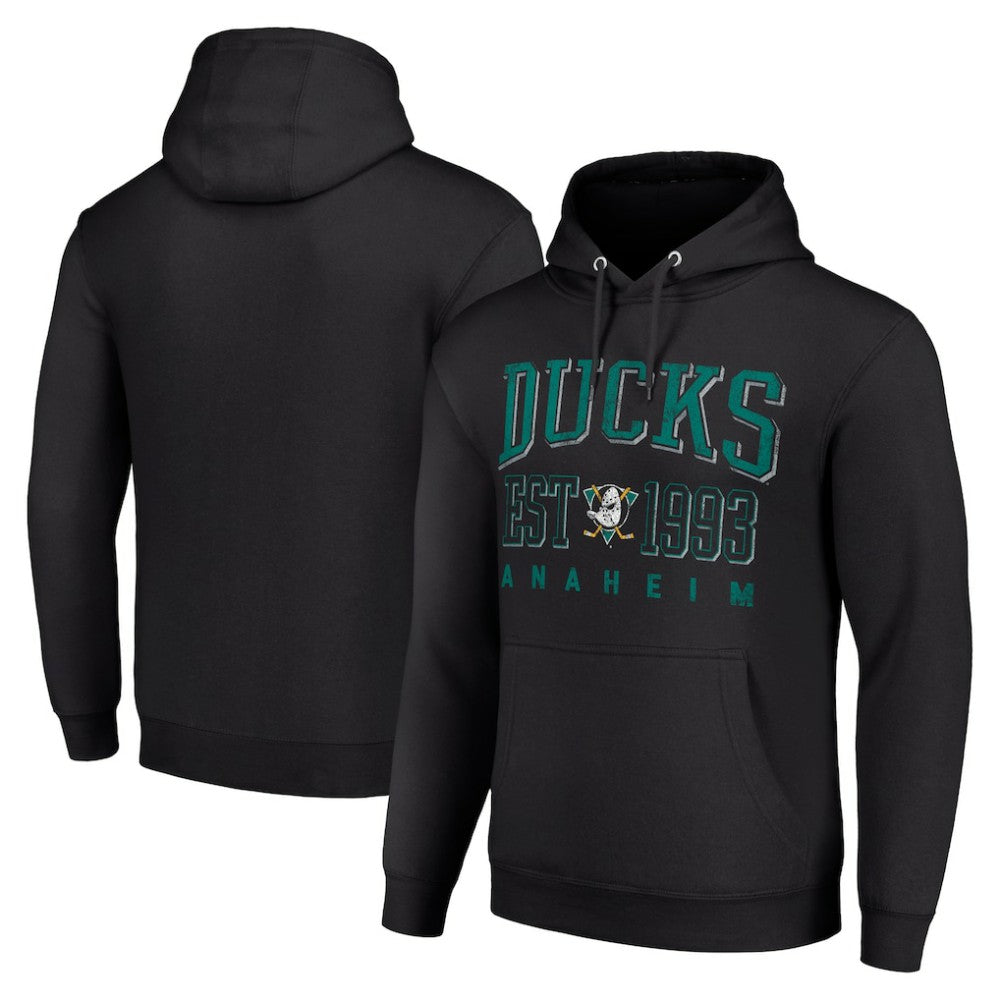 Anaheim Ducks Starter Retro Graphic Pullover Hoodie - Black Hoodies