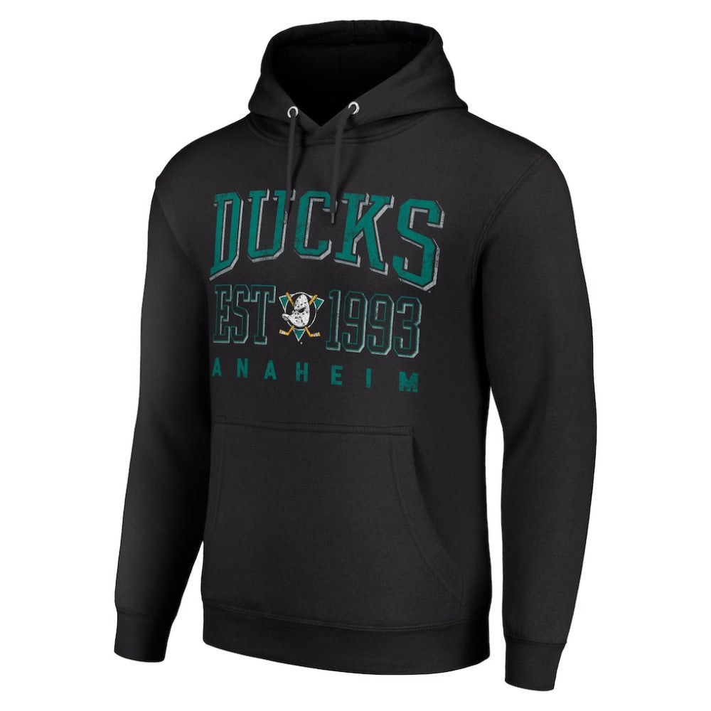 Anaheim Ducks Starter Retro Graphic Pullover Hoodie - Black Hoodies