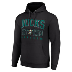 Anaheim Ducks Starter Retro Graphic Pullover Hoodie - Black Hoodies