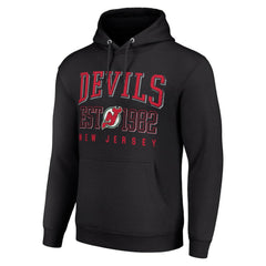 New Jersey Devils Starter Retro Graphic Pullover Hoodie - Black Jerseys