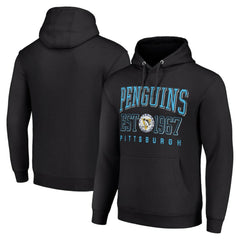 Pittsburgh Penguins Starter Retro Graphic Pullover Hoodie - Black Hoodies