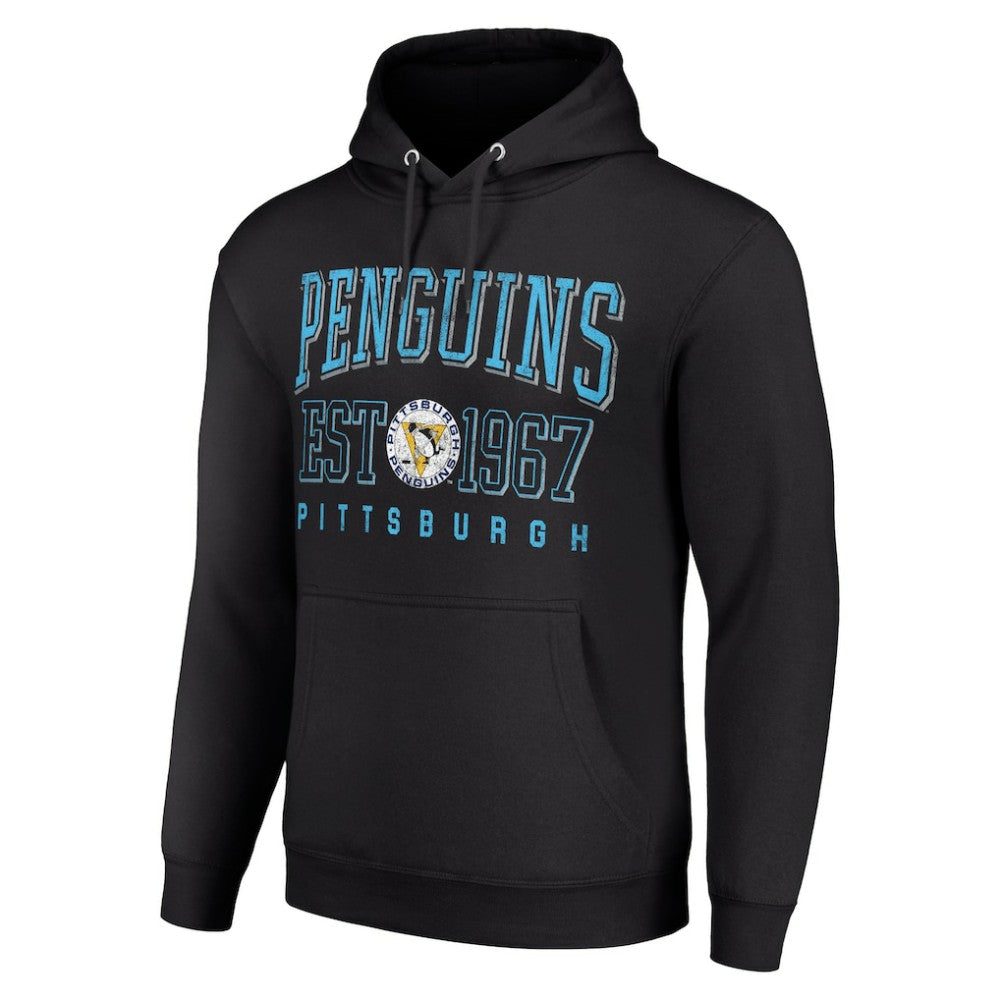 Pittsburgh Penguins Starter Retro Graphic Pullover Hoodie - Black Hoodies