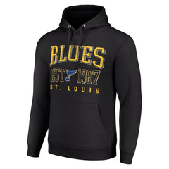 St. Louis Blues Starter Retro Graphic Pullover Hoodie - Black Hoodies