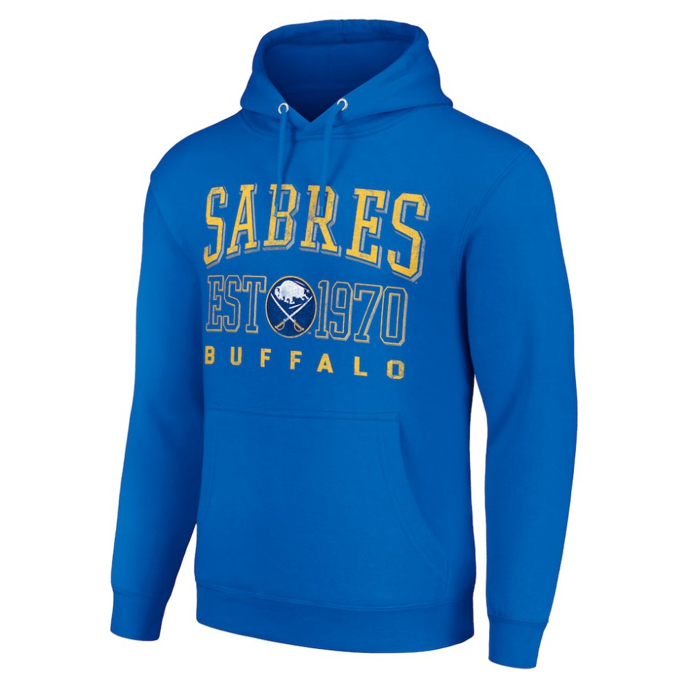 Buffalo Sabres Starter Retro Graphic Pullover Hoodie - Royal Hoodies