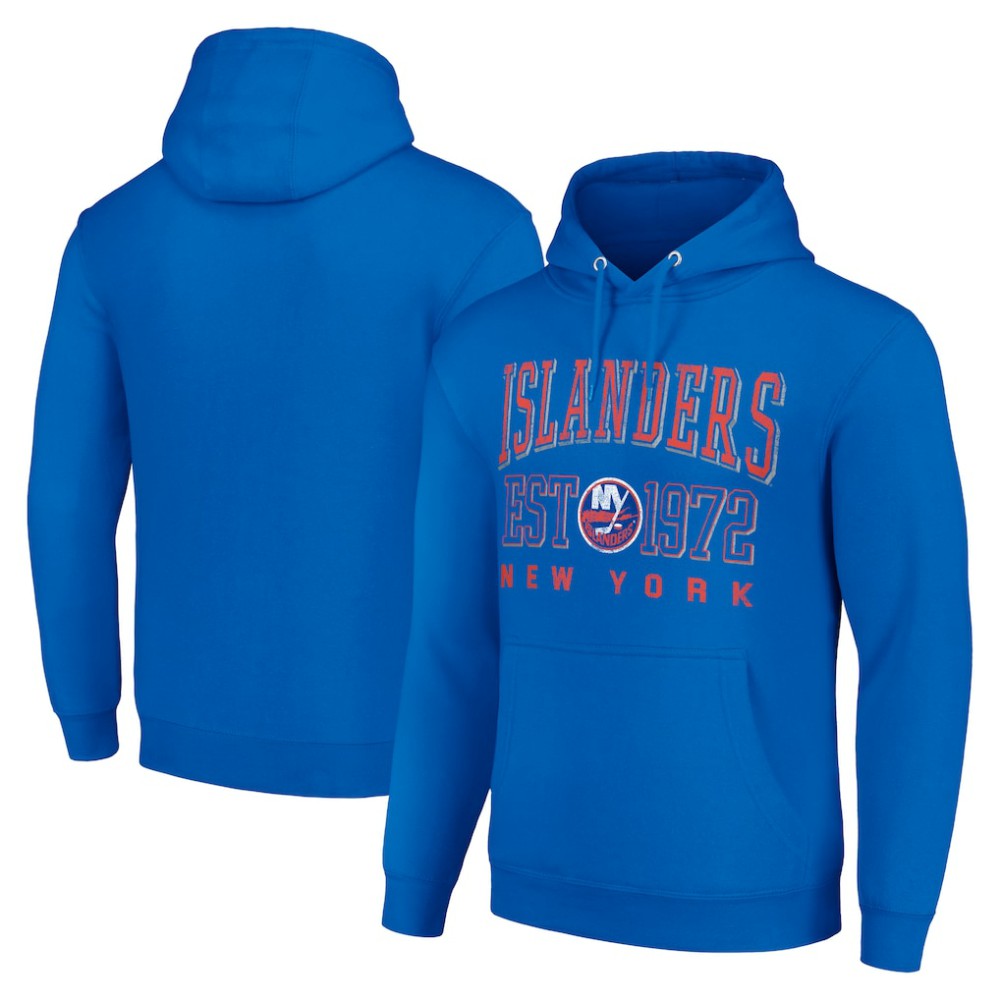 New York Islanders Starter Retro Graphic Pullover Hoodie - Royal Hoodies