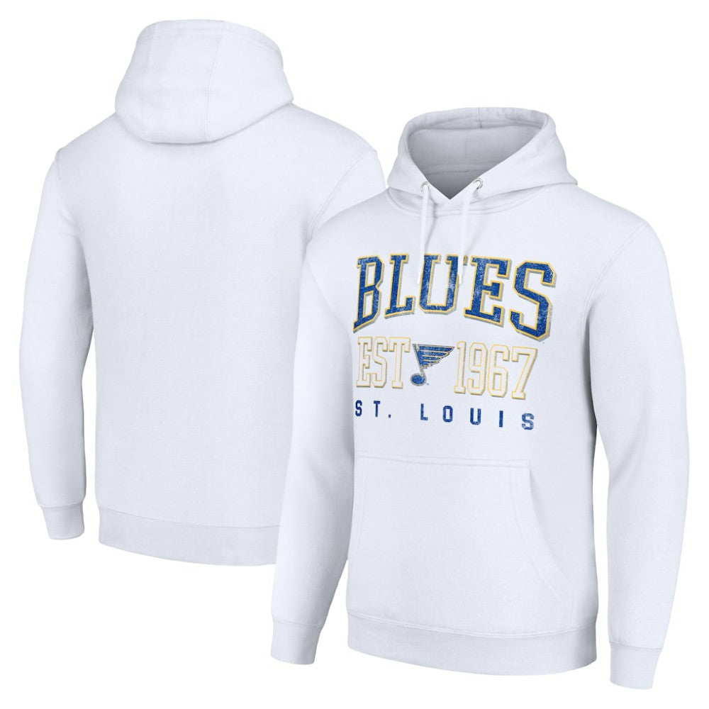 St. Louis Blues Starter Retro Graphic Pullover Hoodie - White Hoodies