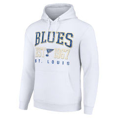St. Louis Blues Starter Retro Graphic Pullover Hoodie - White Hoodies