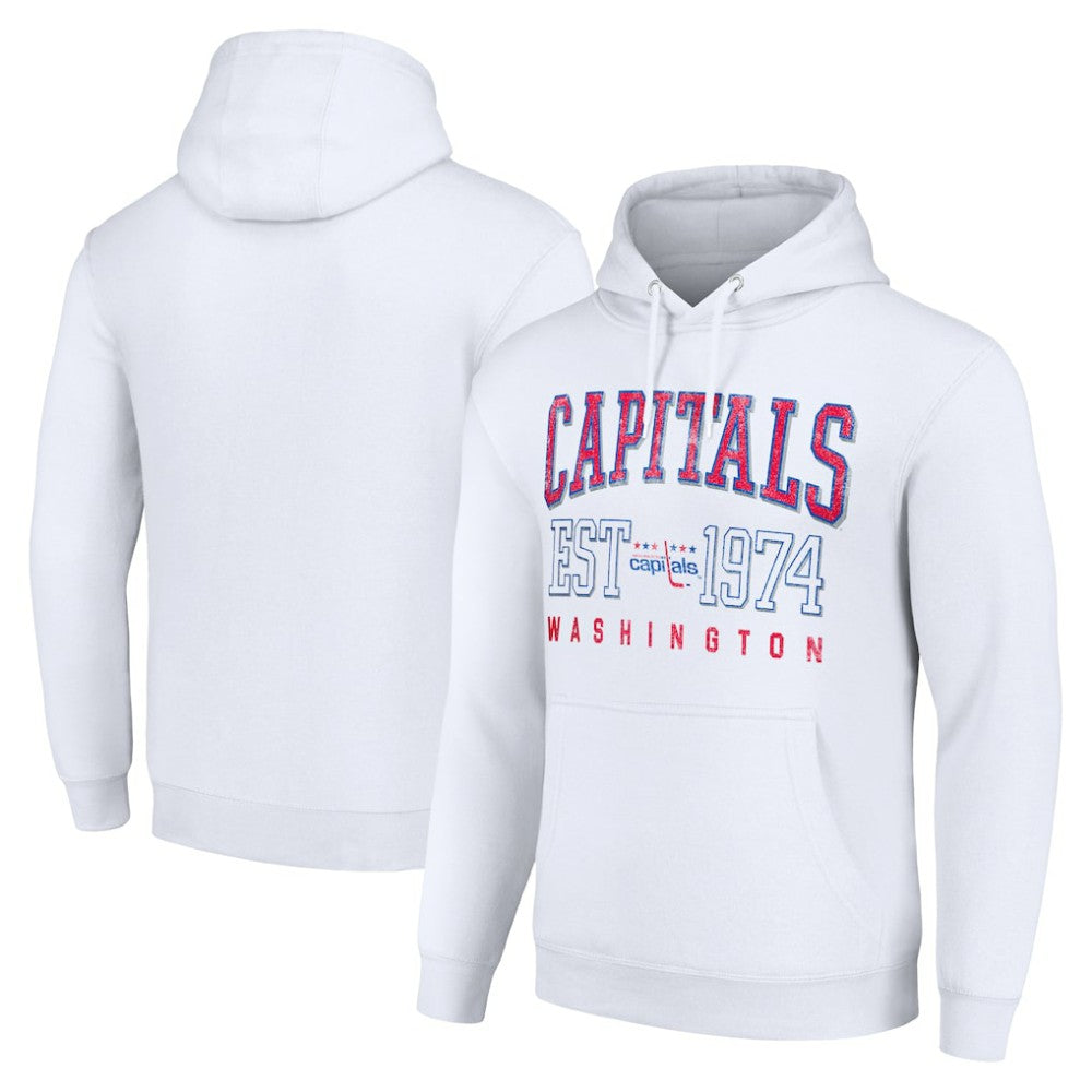 Washington Capitals Starter Retro Graphic Pullover Hoodie - White Hoodies