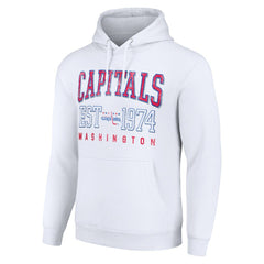 Washington Capitals Starter Retro Graphic Pullover Hoodie - White Hoodies