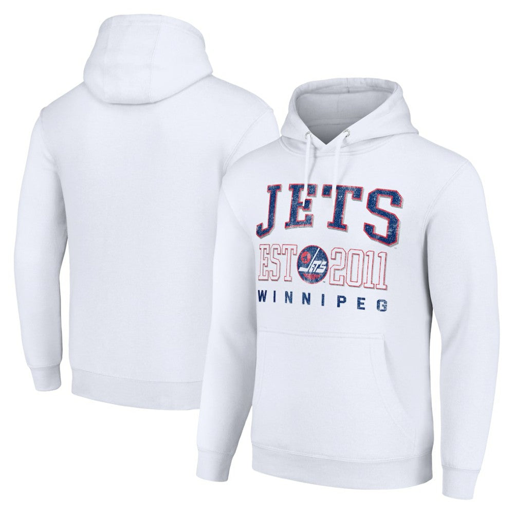 Winnipeg Jets Starter Retro Graphic Pullover Hoodie - White Hoodies