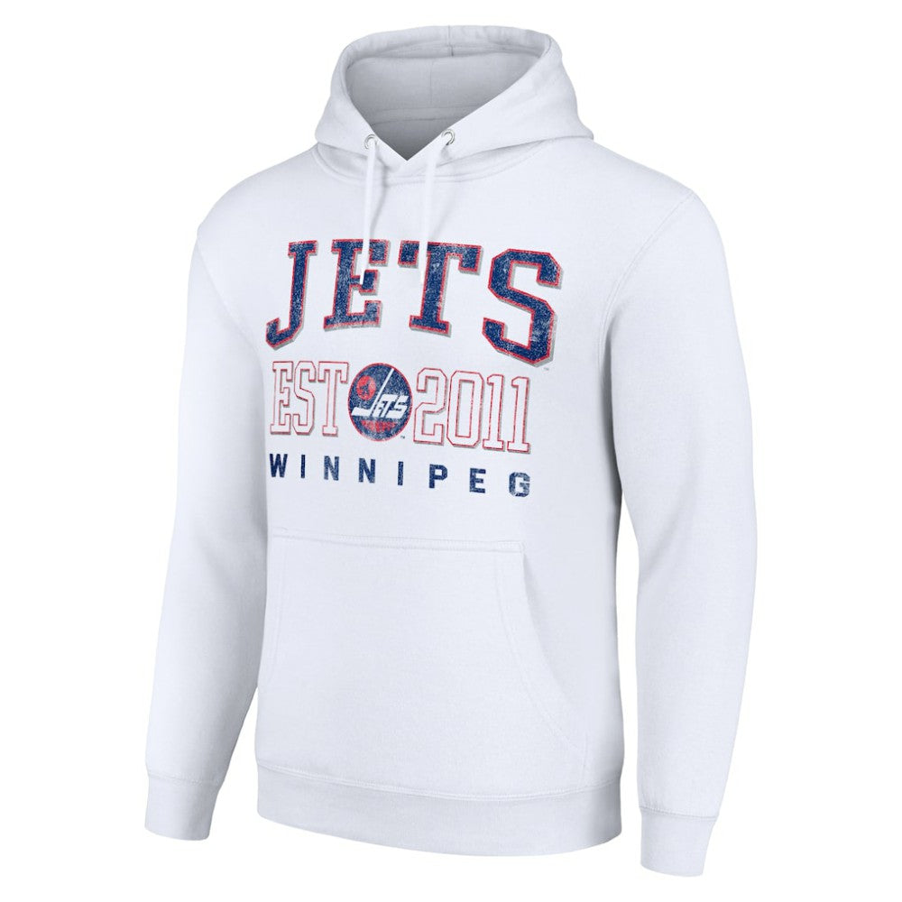 Winnipeg Jets Starter Retro Graphic Pullover Hoodie - White Hoodies