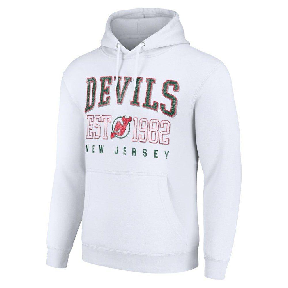 New Jersey Devils Starter Retro Graphic Pullover Hoodie - White Jerseys