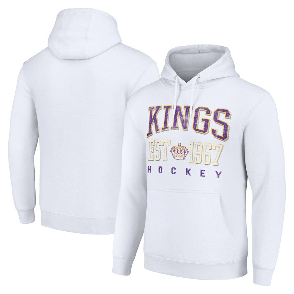Los Angeles Kings Starter Retro Graphic Pullover Hoodie - White Hoodies