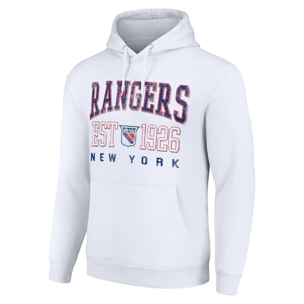 New York Rangers Starter Retro Graphic Pullover Hoodie - White Hoodies