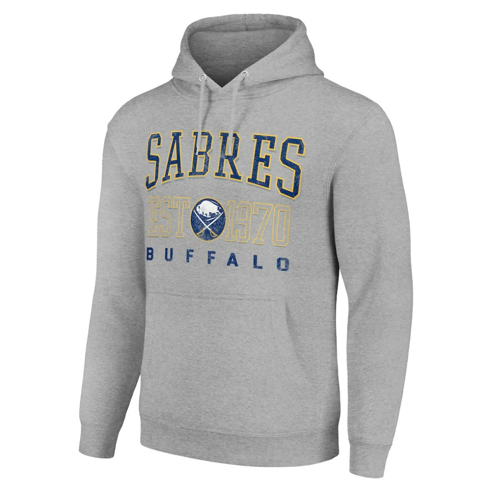 Buffalo Sabres Starter Retro Graphic Pullover Hoodie - Heather Gray Hoodies