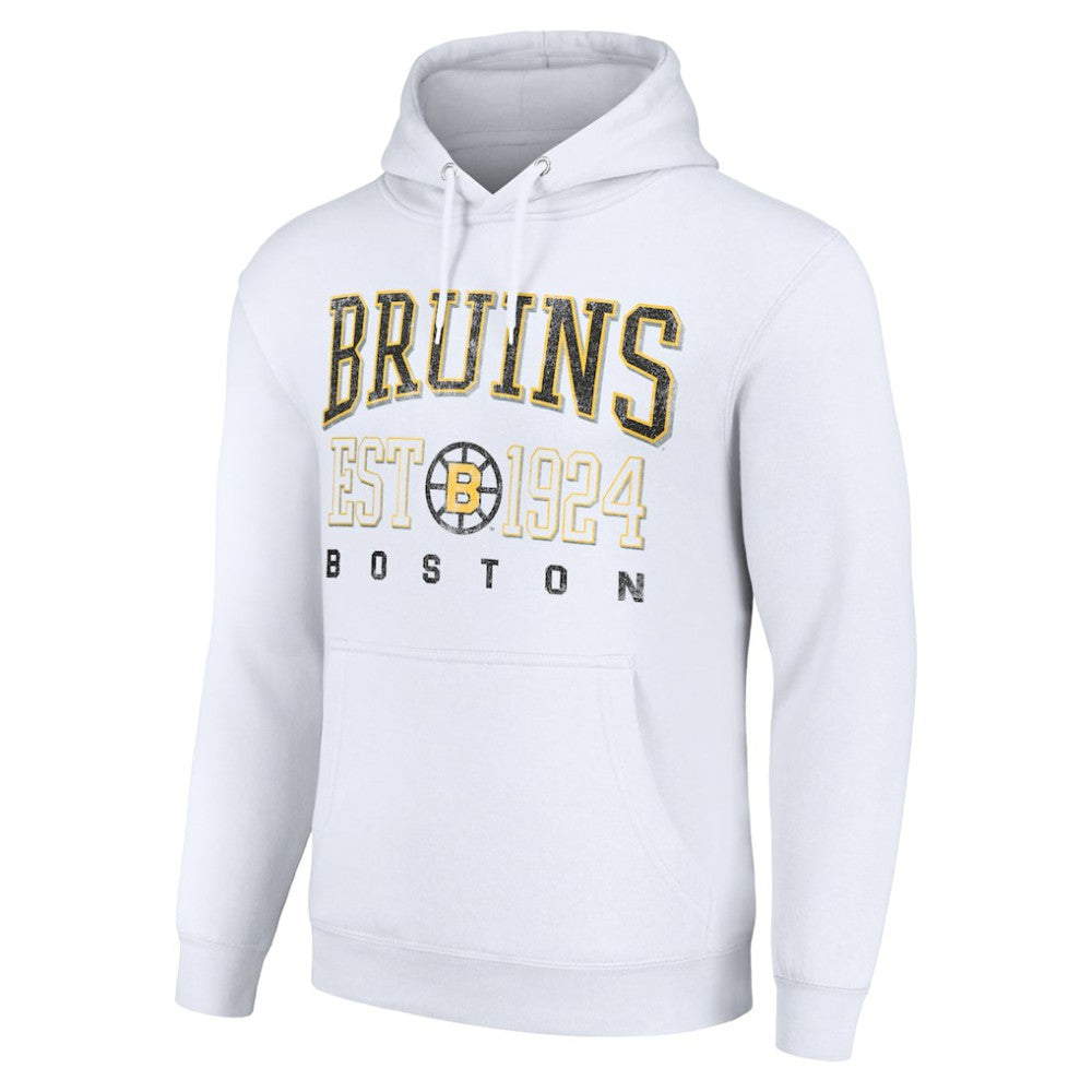 Boston Bruins Starter Retro Graphic Pullover Hoodie - White Hoodies